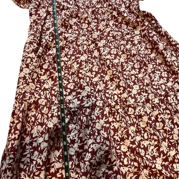 Abercrombie & Fitch size M Red Floral Mini Dress Short Sleeve Casual - Picture 4 of 6